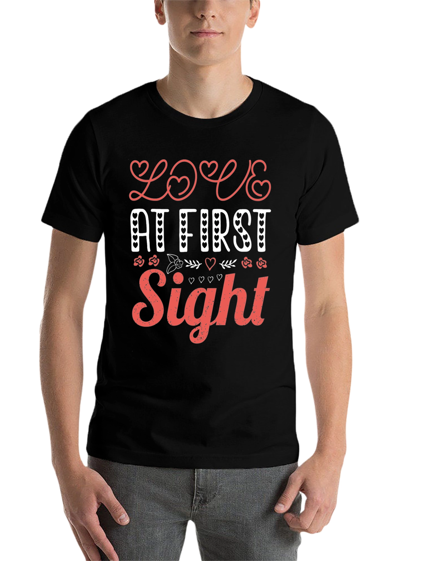 Black Love At First Sight T-Shirt view 7