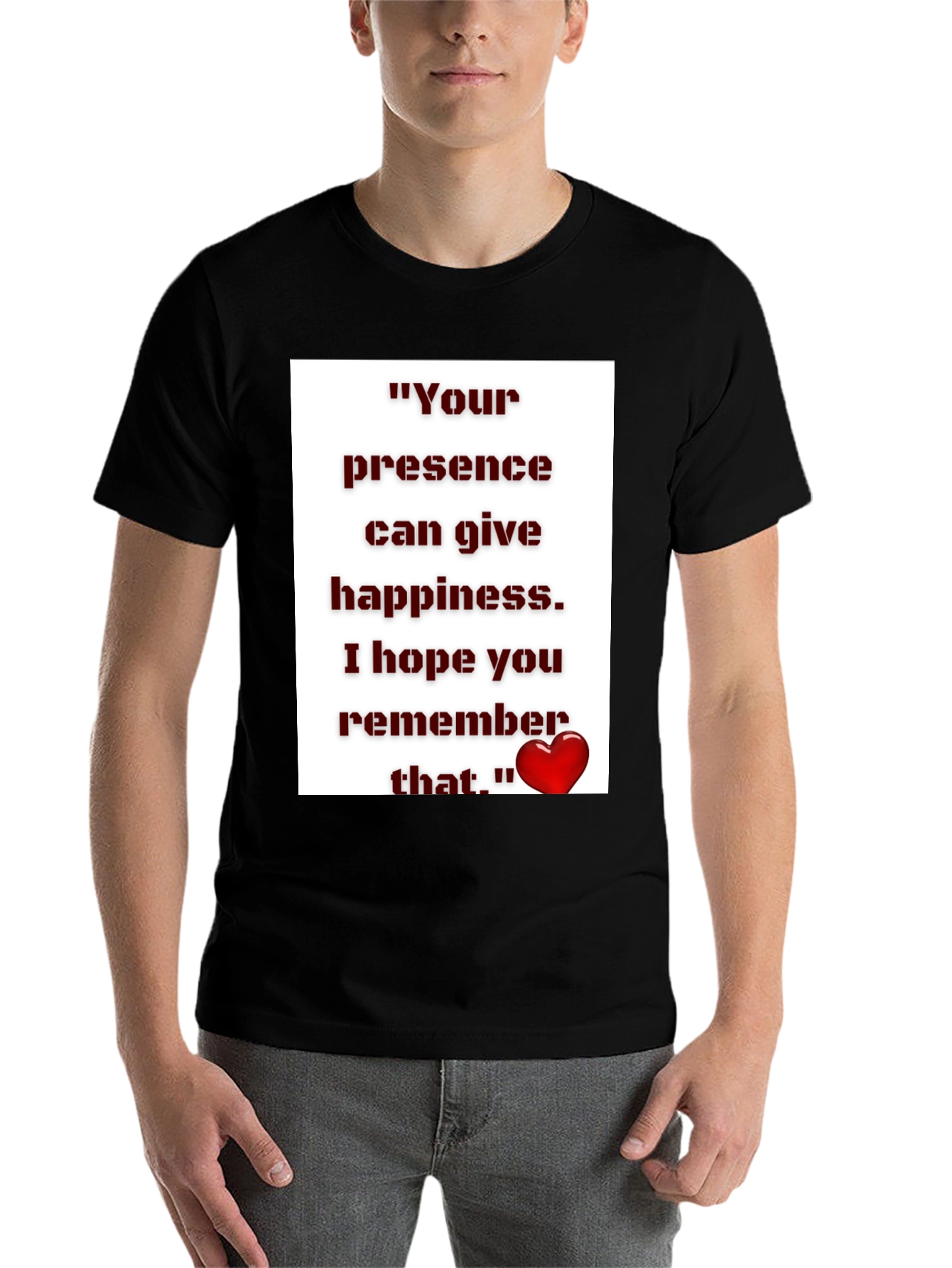 Black Inspirational Quote Graphic Tee - Unisex Black T-Shirt view 7