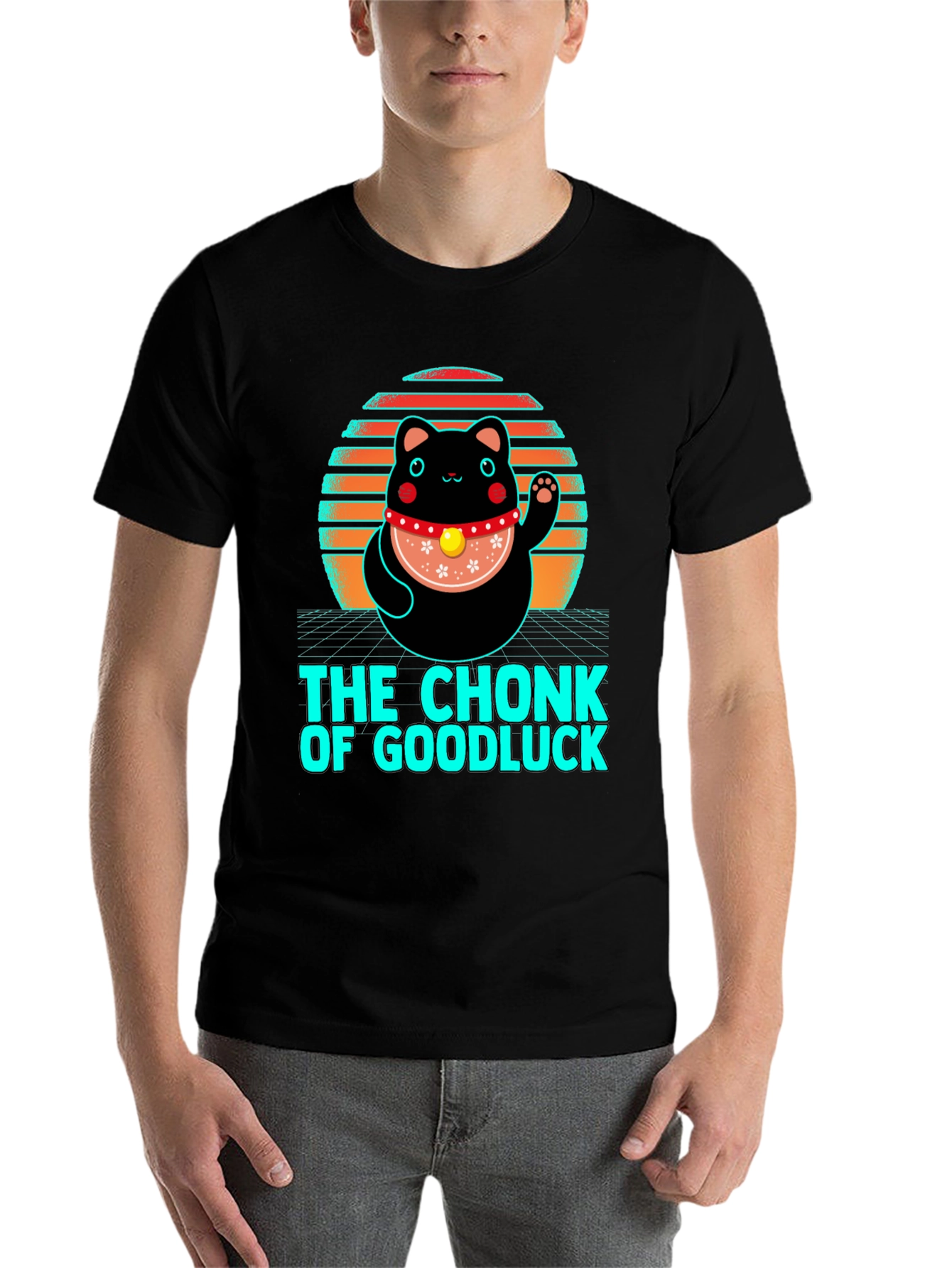Black Chonk of Good Luck T-Shirt view 7
