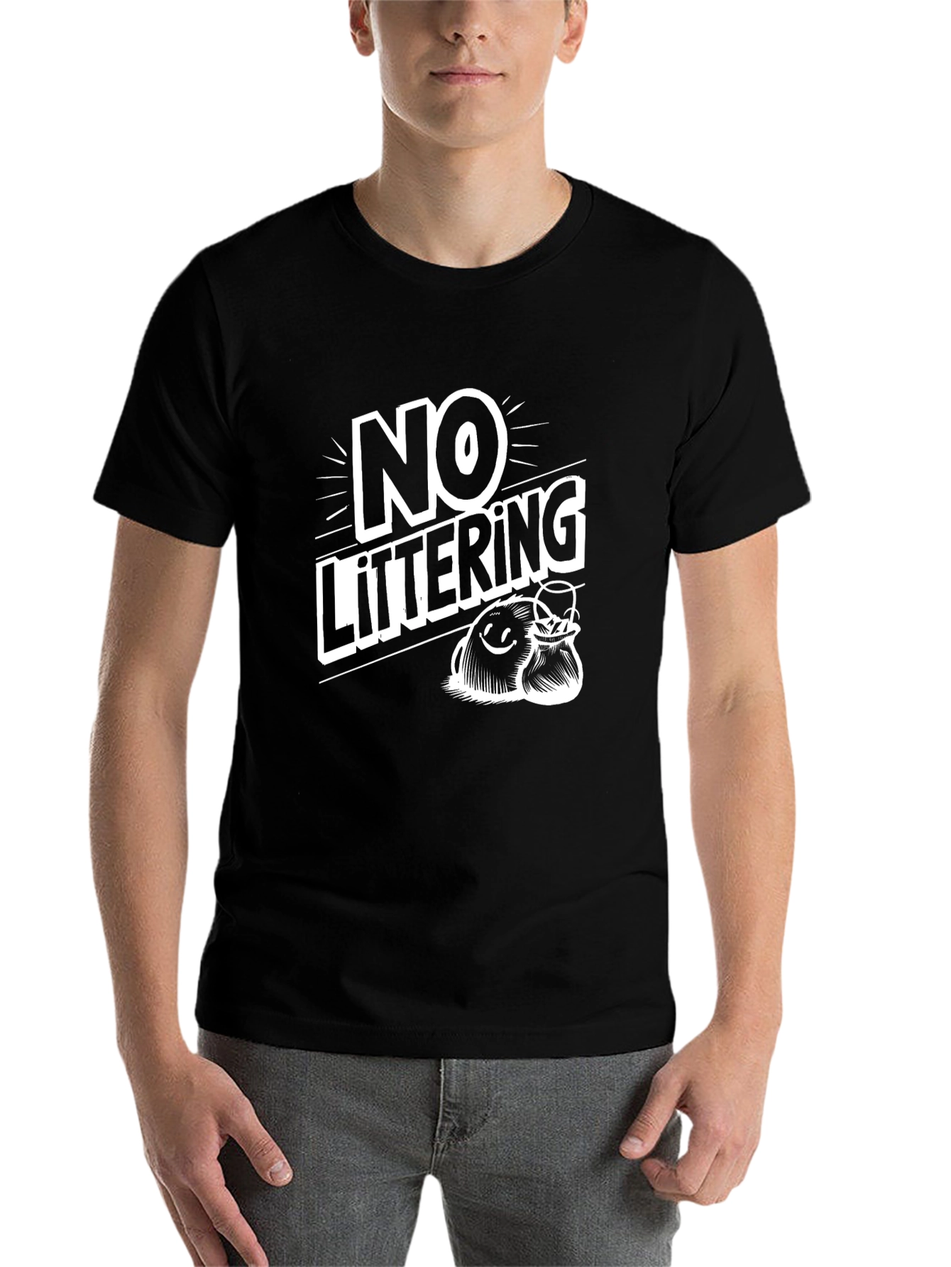 No Littering Graphic Tee - Eco-Friendly Awareness T-Shirt - 7
