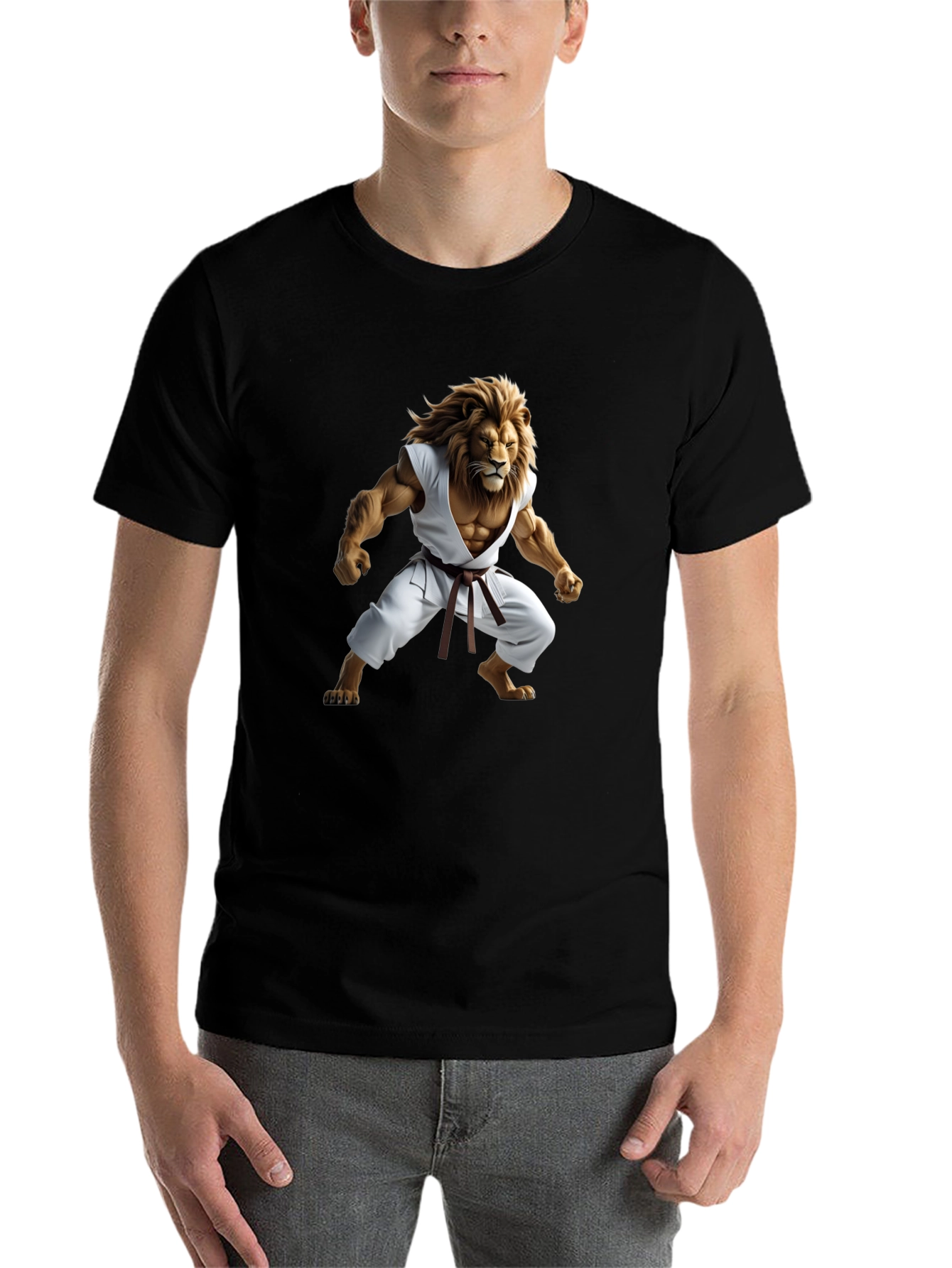 Black Lion Karate Master Black T-Shirt view 7