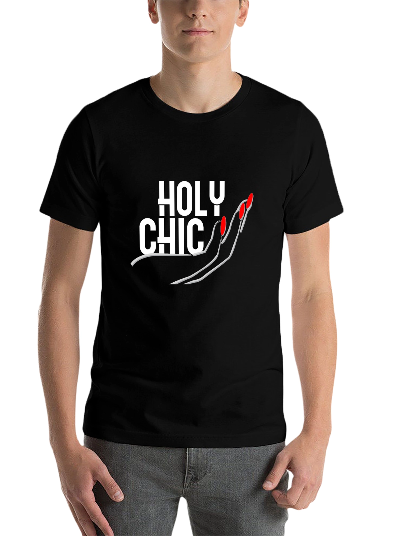 Black Holy Chic Graphic Tee - Fashion Statement view 7