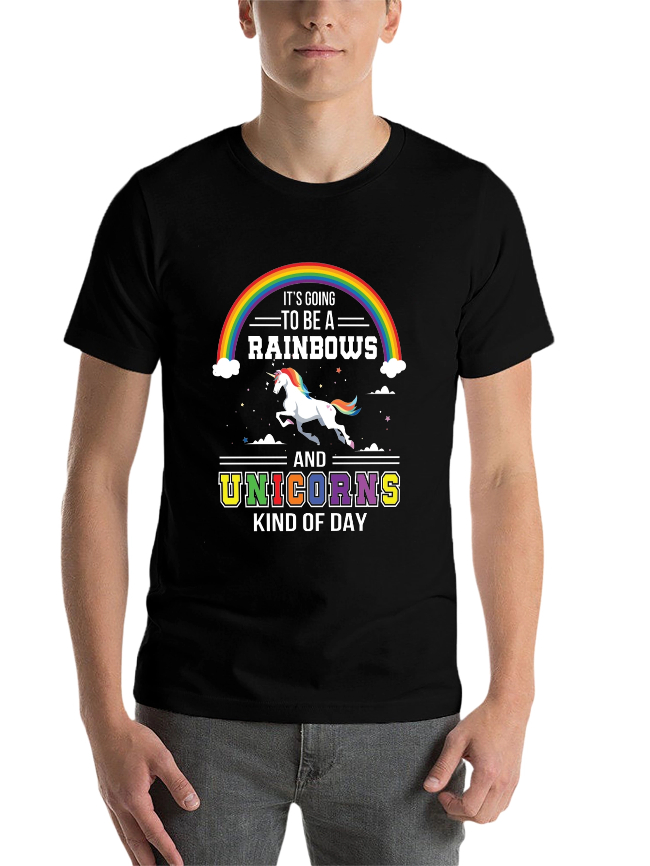 Black Rainbows & Unicorns T-Shirt: Magical Kind of Day! view 7