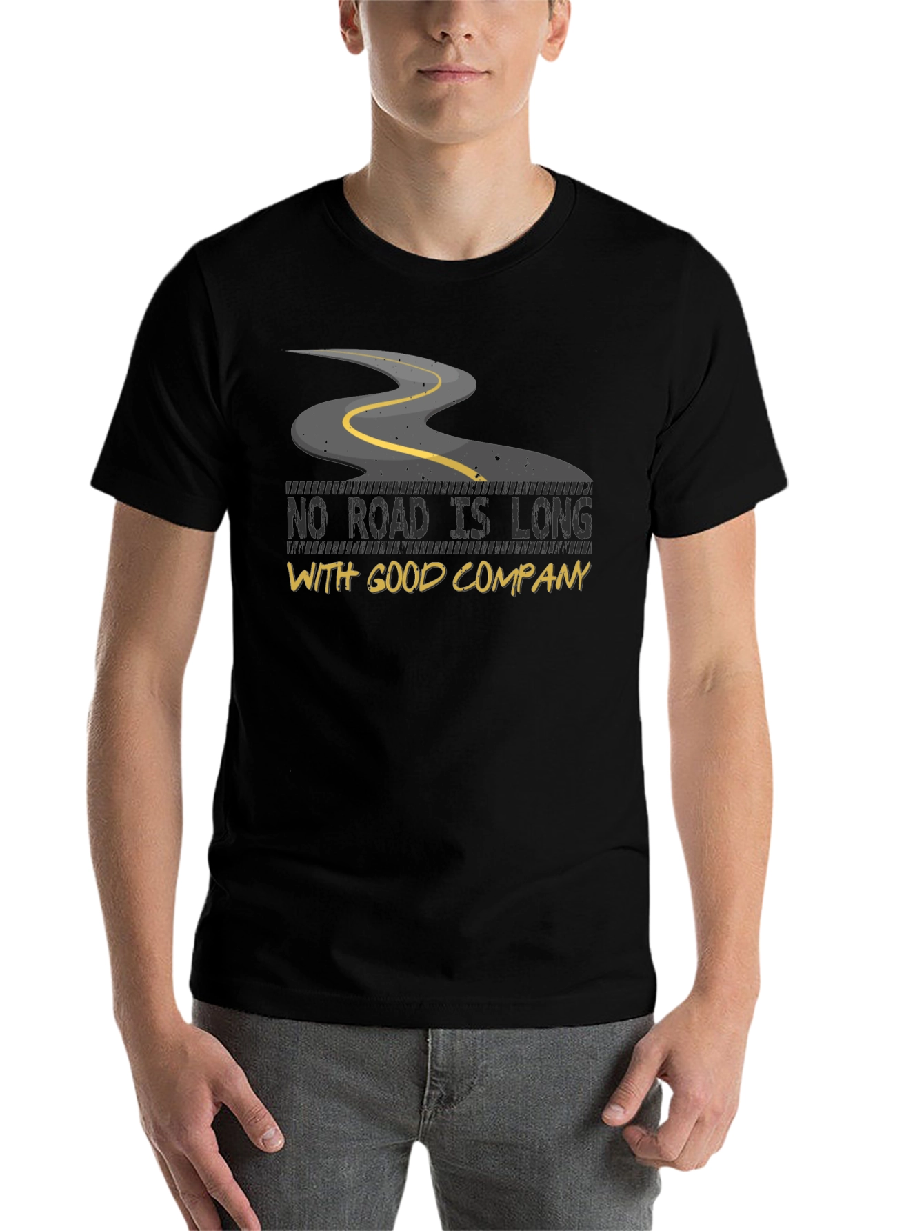 Black Motivational Road Trip T-Shirt - Good Company view 7