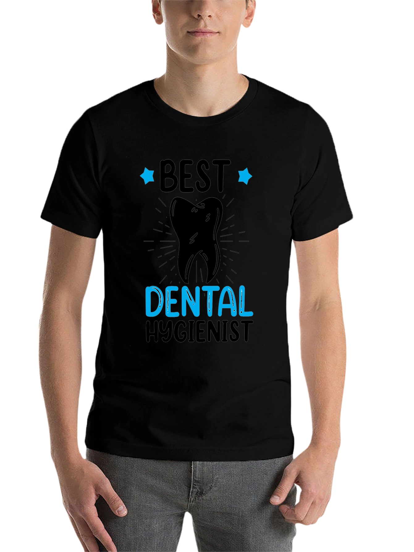 Black Best Dental Hygienist T-Shirt view 7