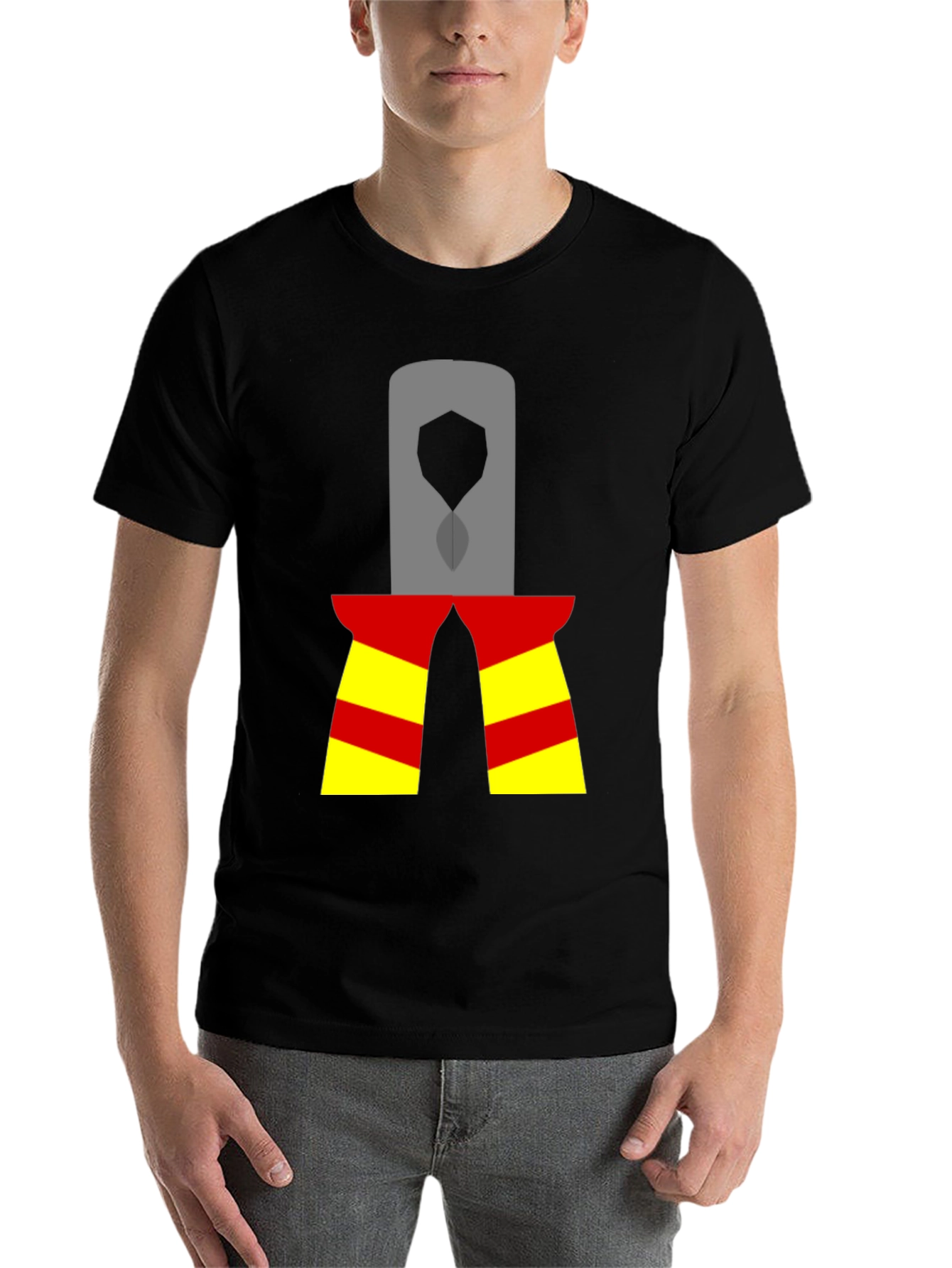Black Graphic Tee - Minimalist Pliers Design view 7