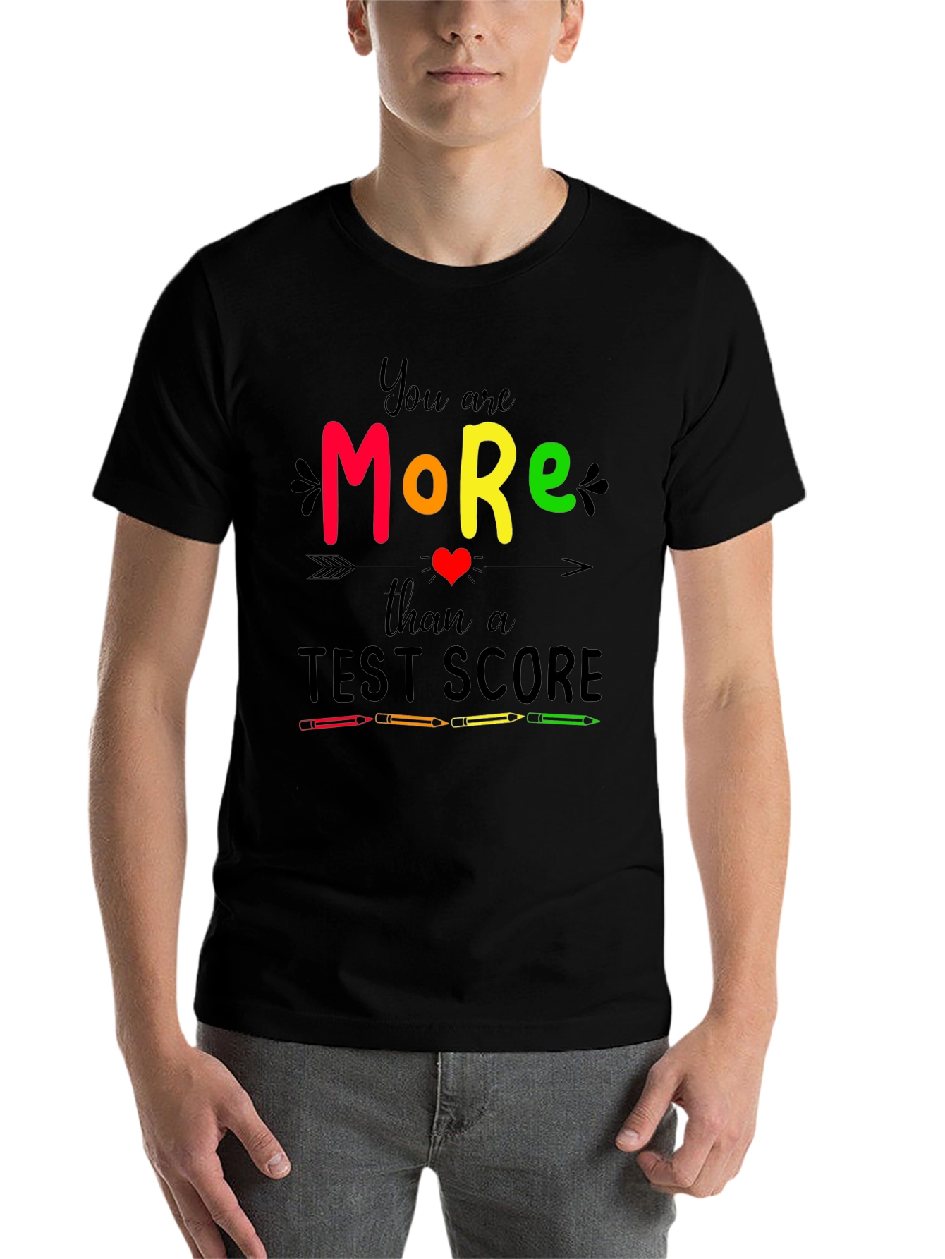Black You Are More Than a Test Score Graphic Tee view 7