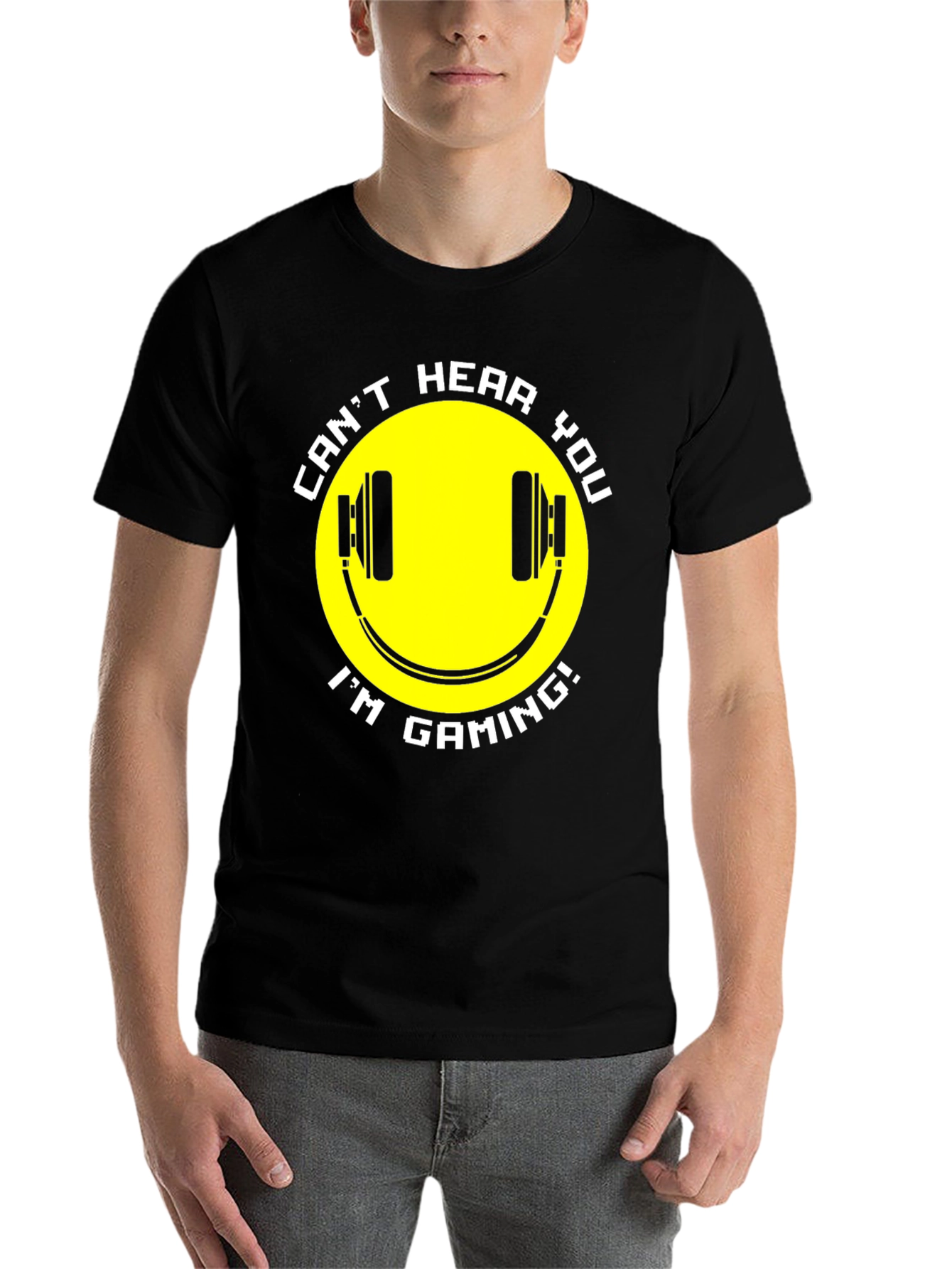 Black Gaming T-Shirt - Can't Hear You, I'm Gaming! view 7