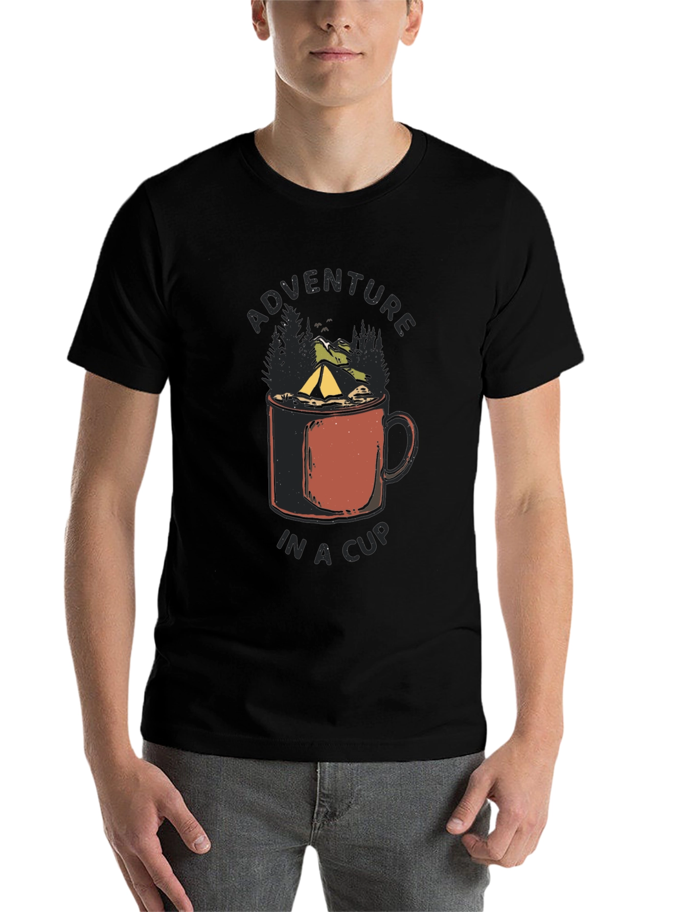 Black Adventure in a Cup Black Tee view 7