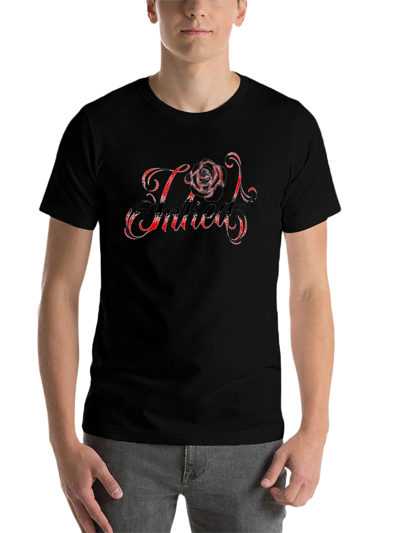 Black Rose Inked Black T-Shirt view 7