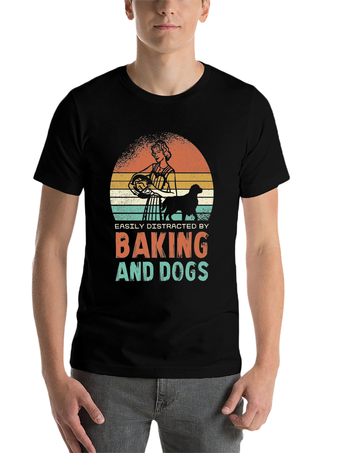 Black Baking and Dogs T-Shirt view 7