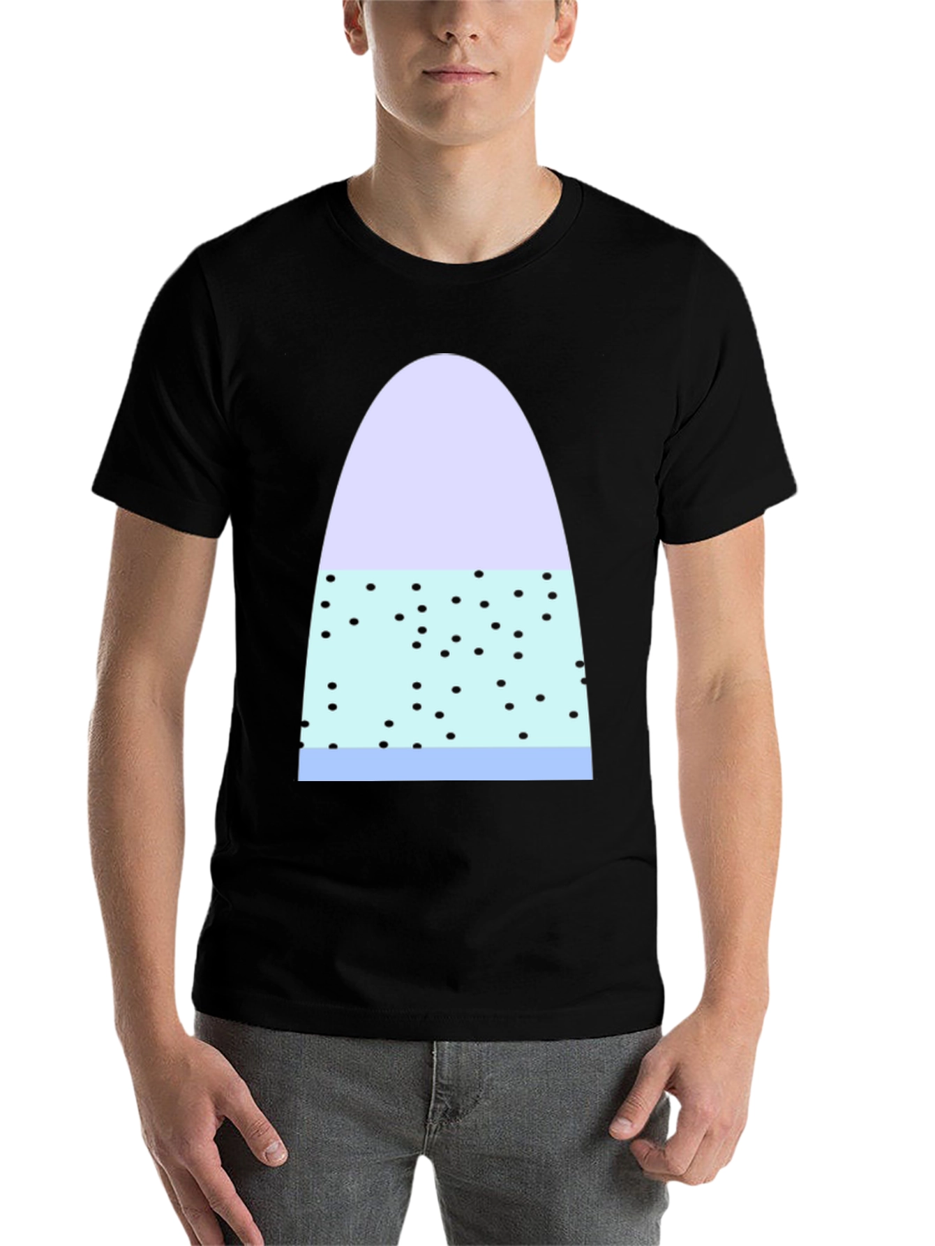 Black Funky Polka Dot Candy Corn Graphic Tee view 7
