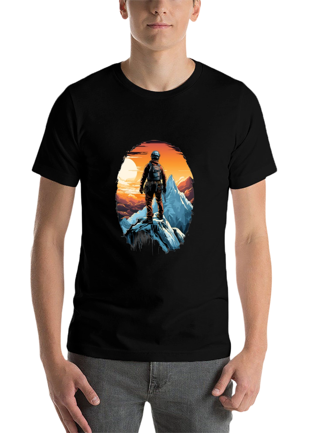 Black Mountain Climber Graphic Tee - Adventure Awaits! view 7