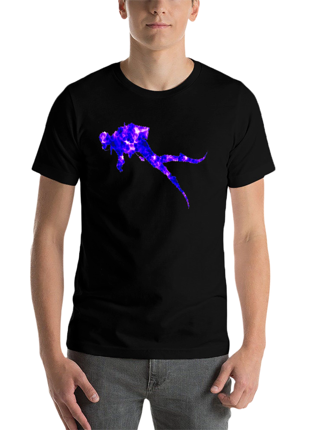 Black Diver Graphic T-Shirt - Black Casual Tee view 7