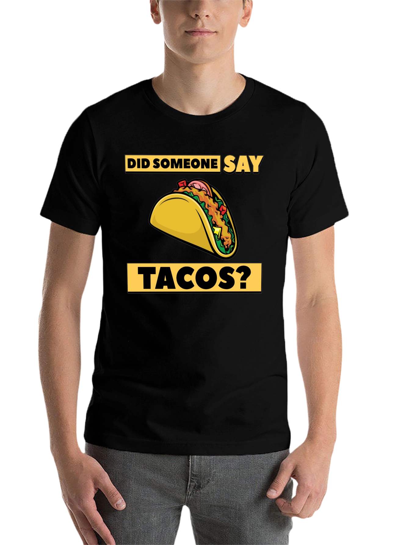 Black Tacos Graphic T-Shirt - Did Someone Say Tacos? view 7