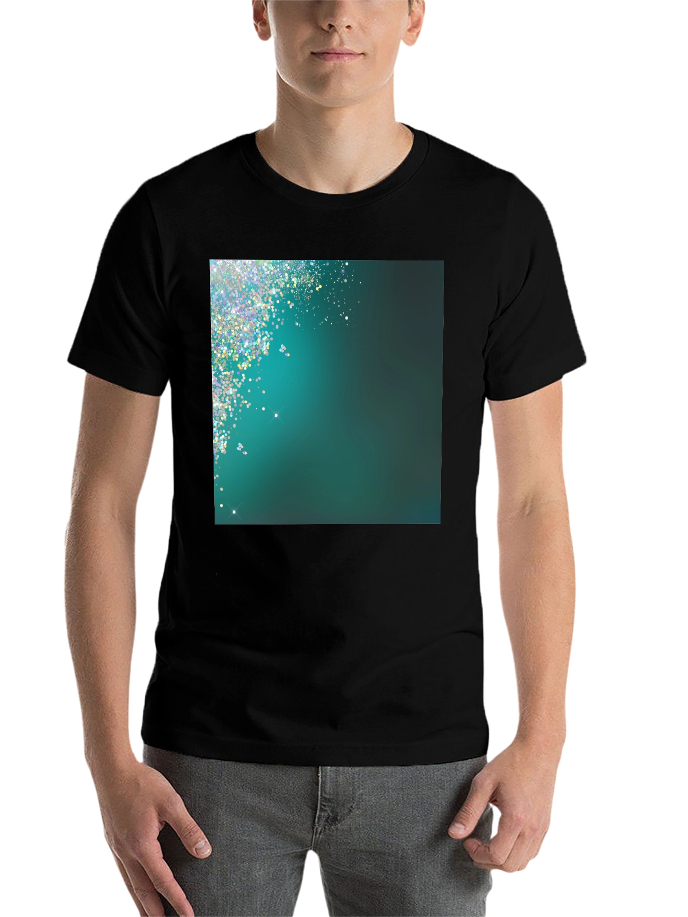 Black Sparkling Gradient Tee view 7