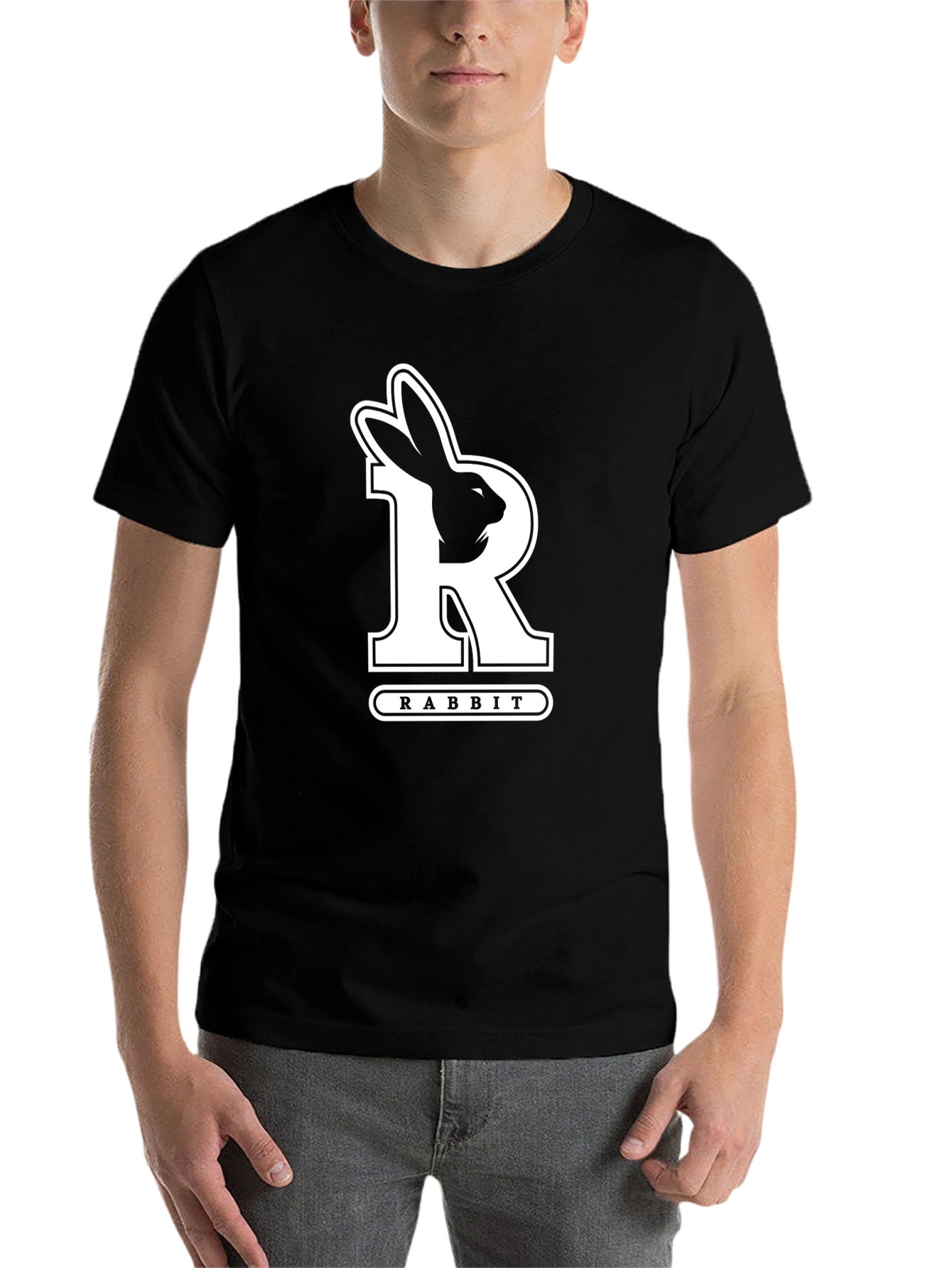 Black Rabbit Graphic Tee - Unique Design view 7