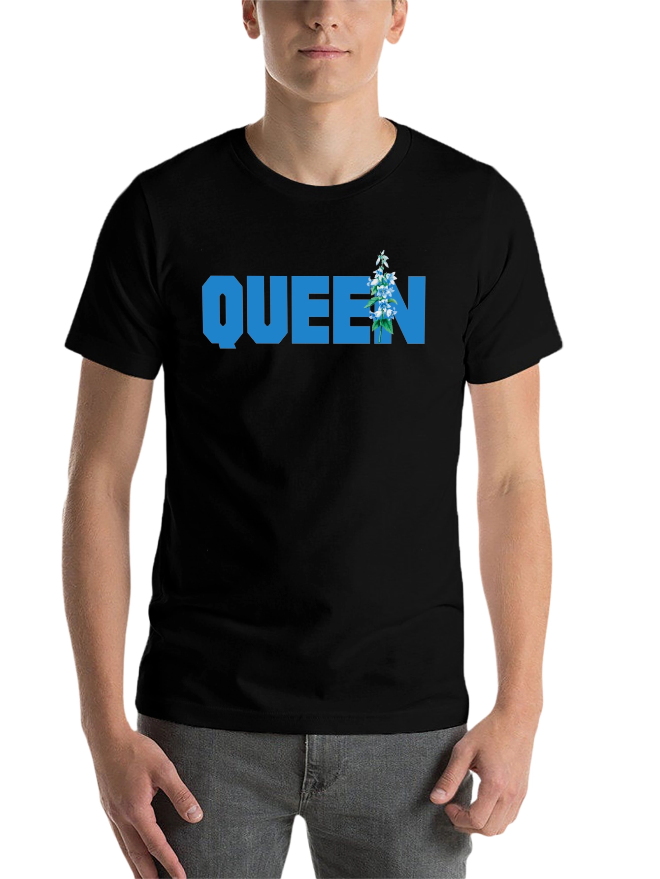Black Floral Queen Graphic Tee -  Classic Comfort view 7