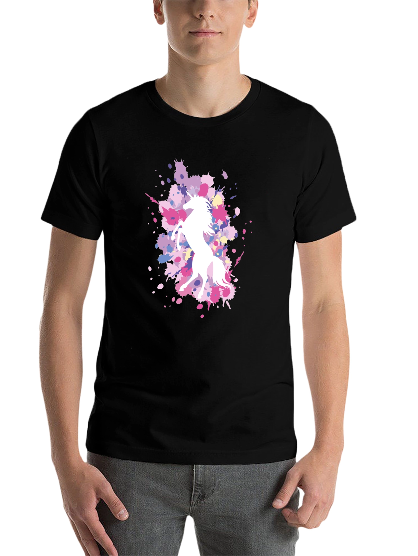 Black Unicorn Splatter T-Shirt view 7