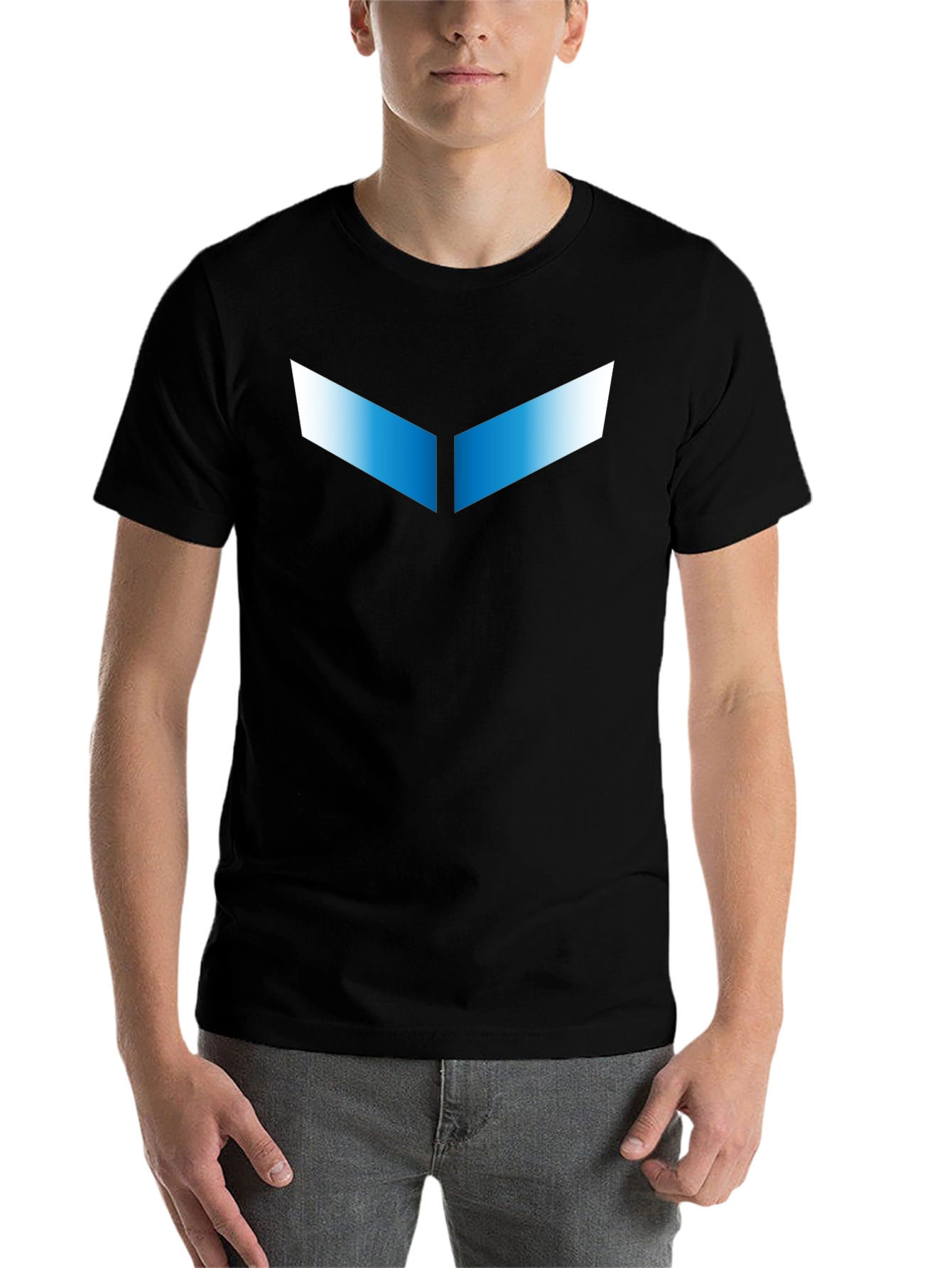 Black Geometric Graphic Tee - Modern Style view 7