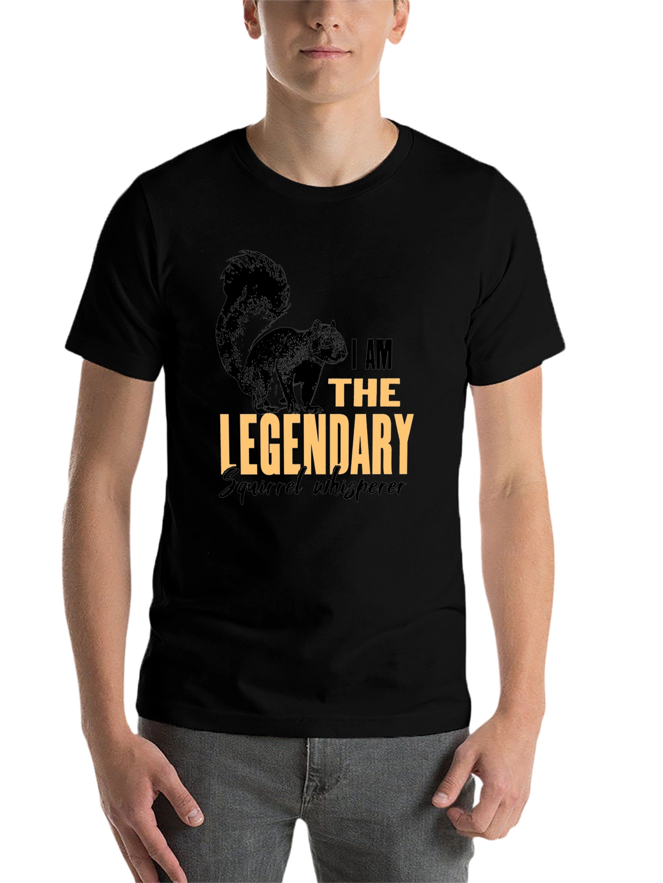 Black Legendary Squirrel Whisperer Graphic Tee view 7