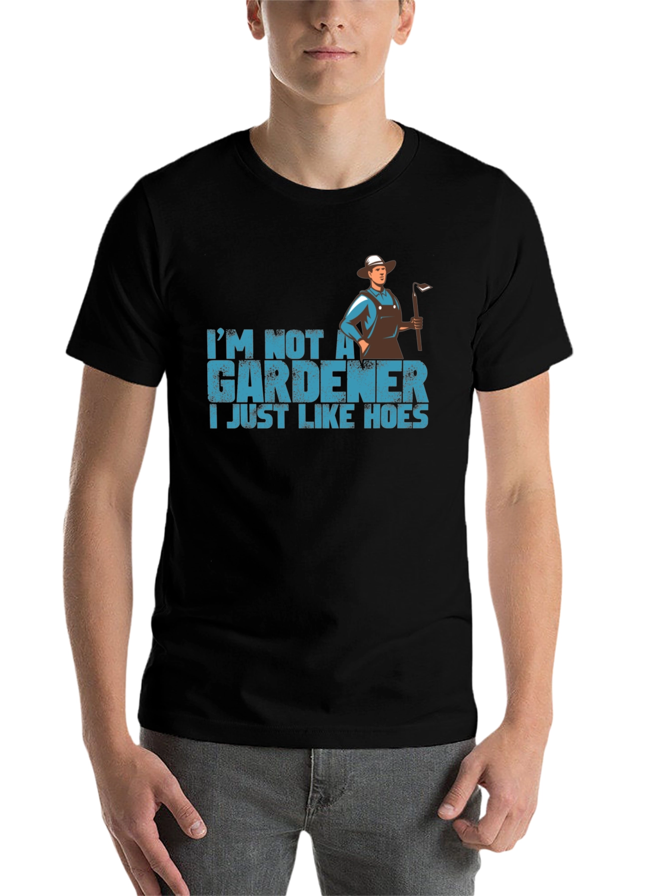 Black Funny Gardener T-Shirt - I Just Like Hoes view 7