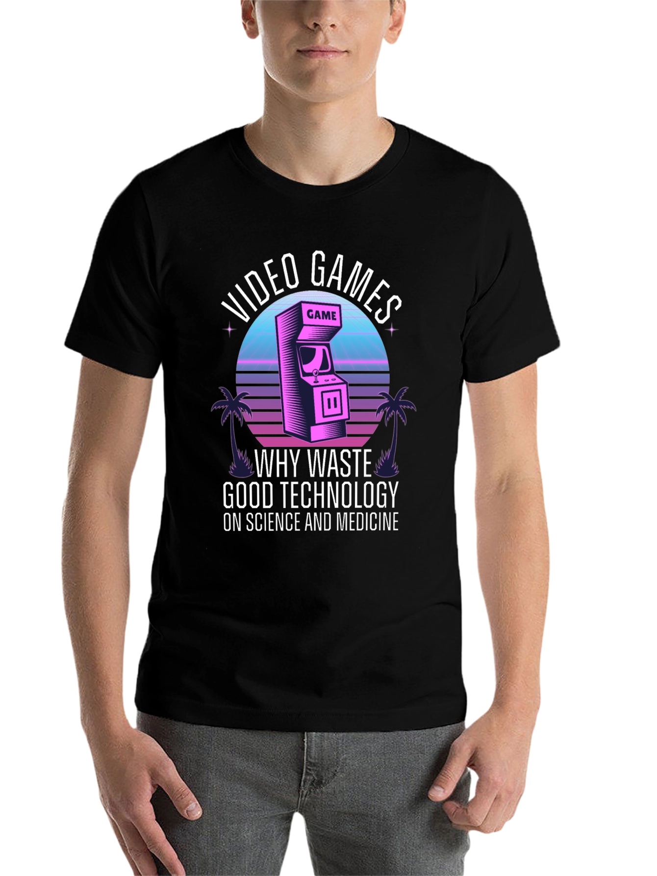 Black Video Game T-Shirt - Good Technology Humor view 7