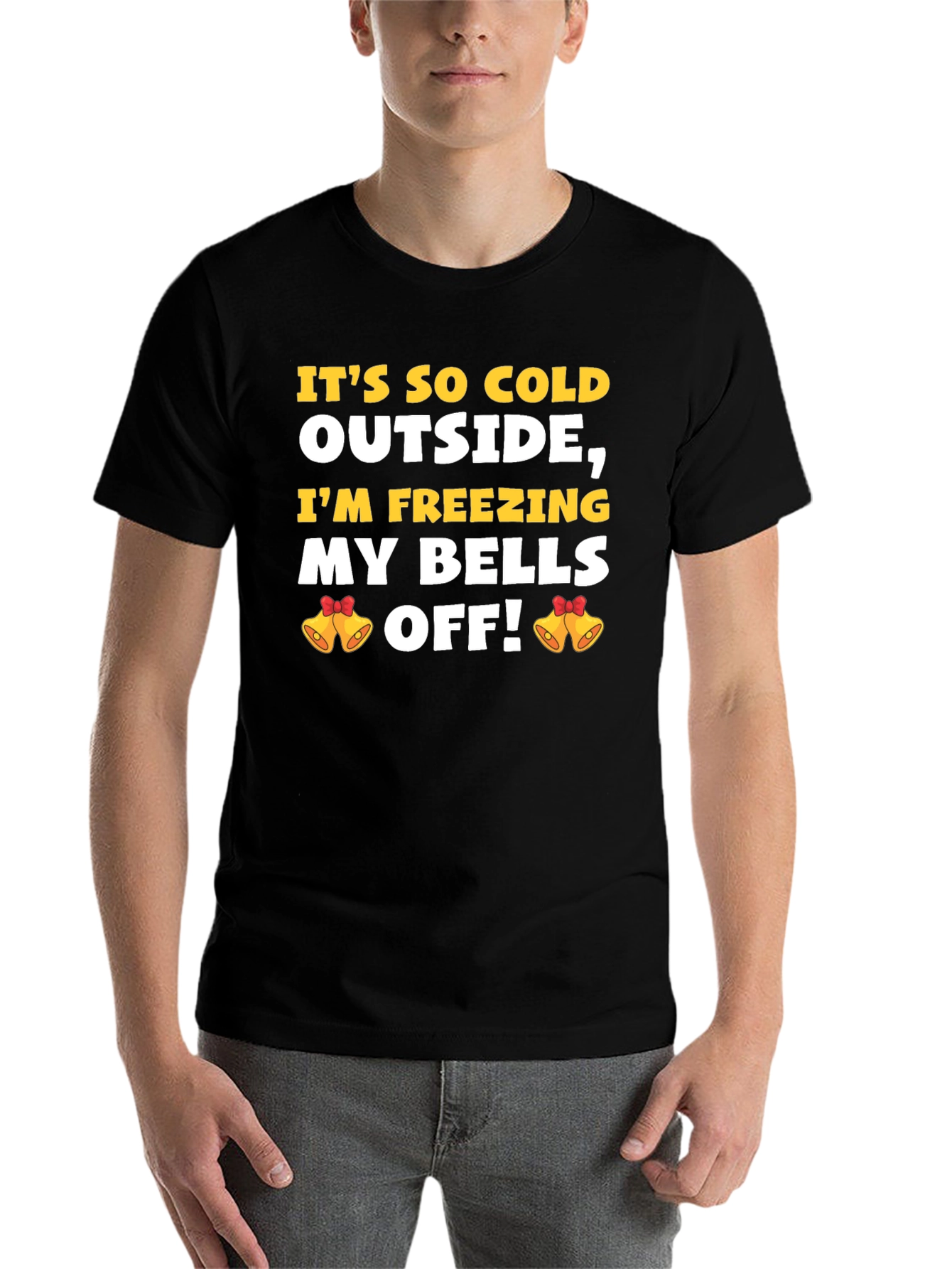 Black Funny Winter T-Shirt: It's So Cold! view 7