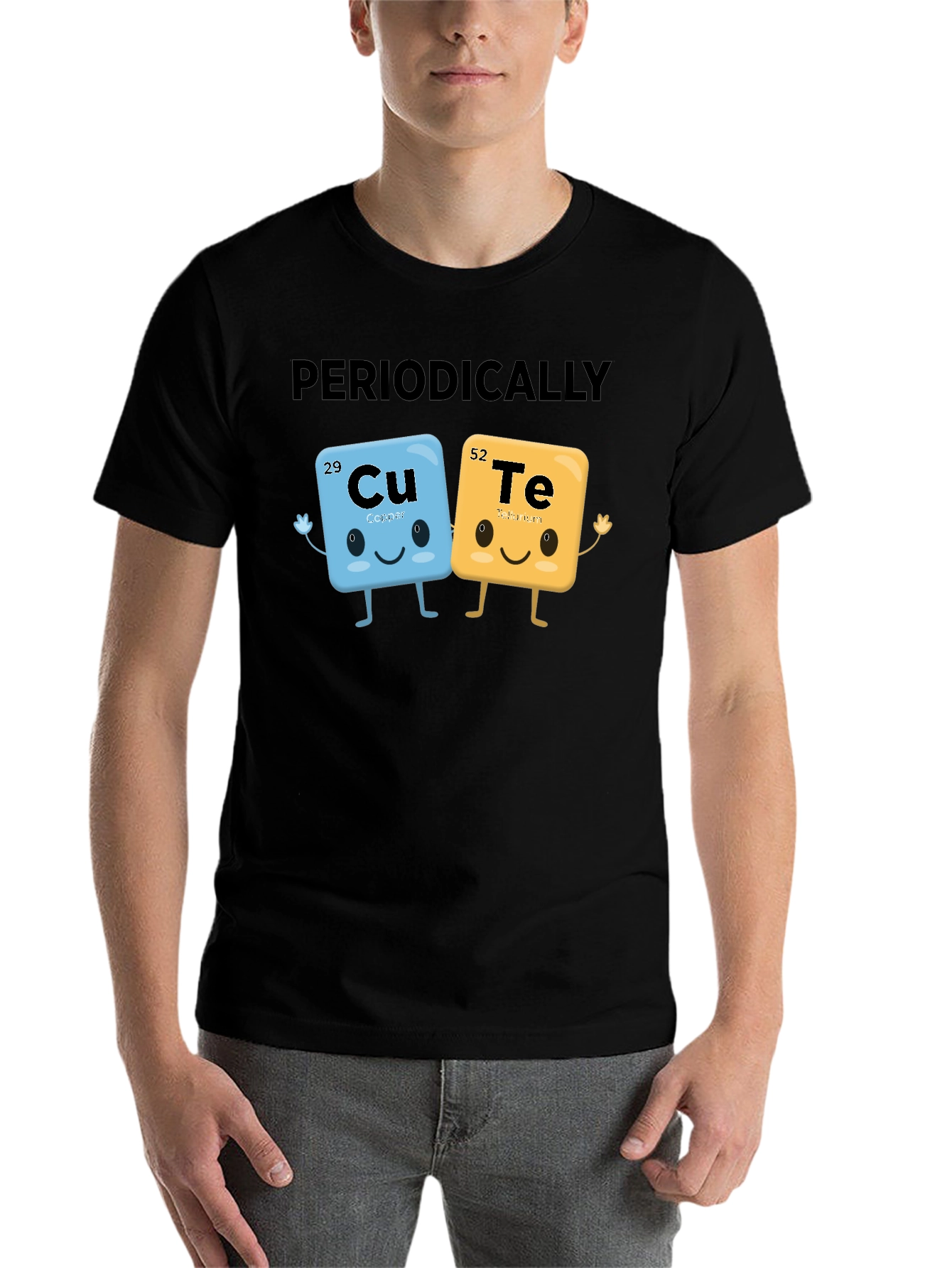 Black Periodically Cute Science T-Shirt view 7