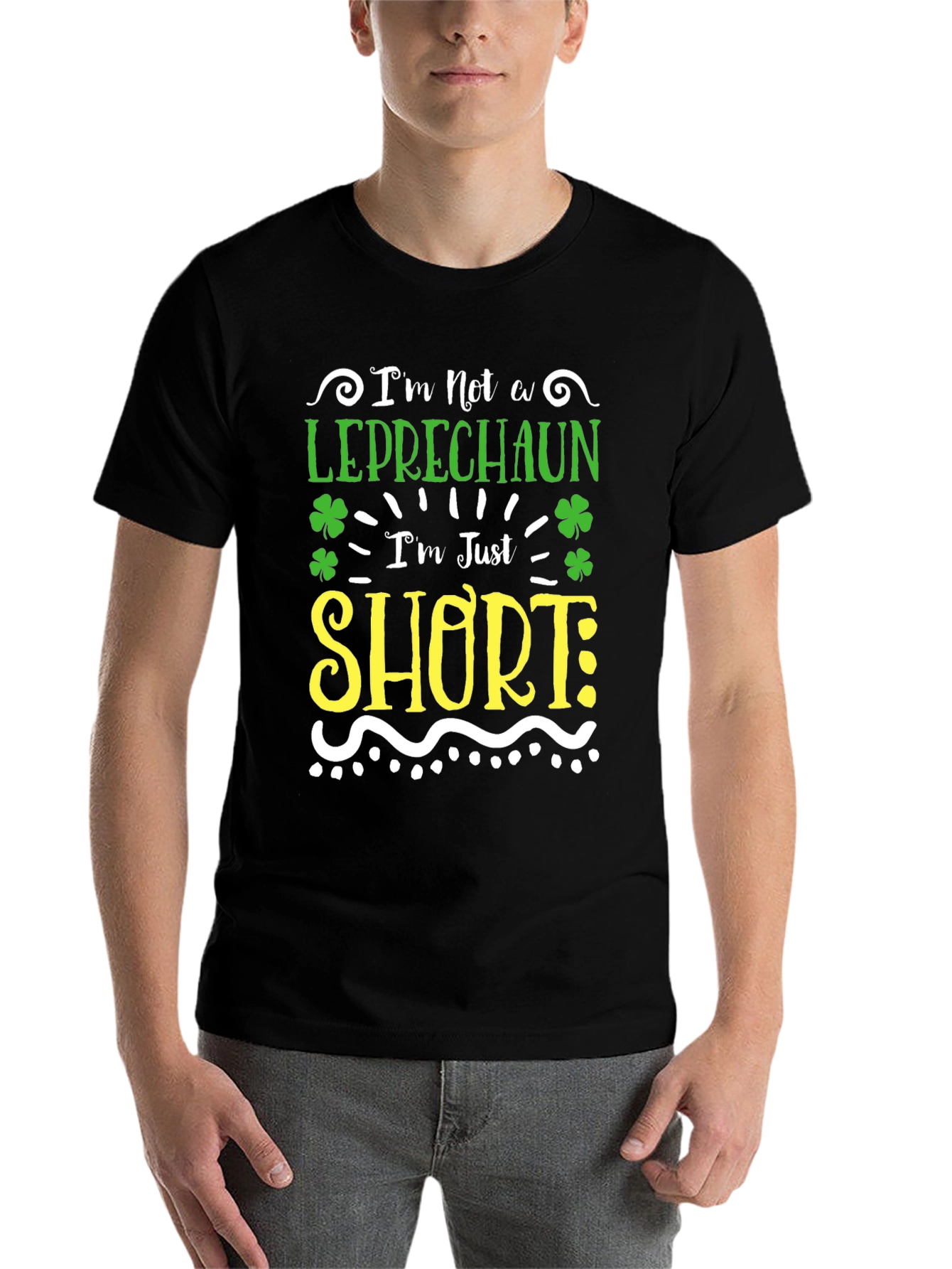 Black Funny St. Patrick's Day T-Shirt - Leprechaun Joke view 7