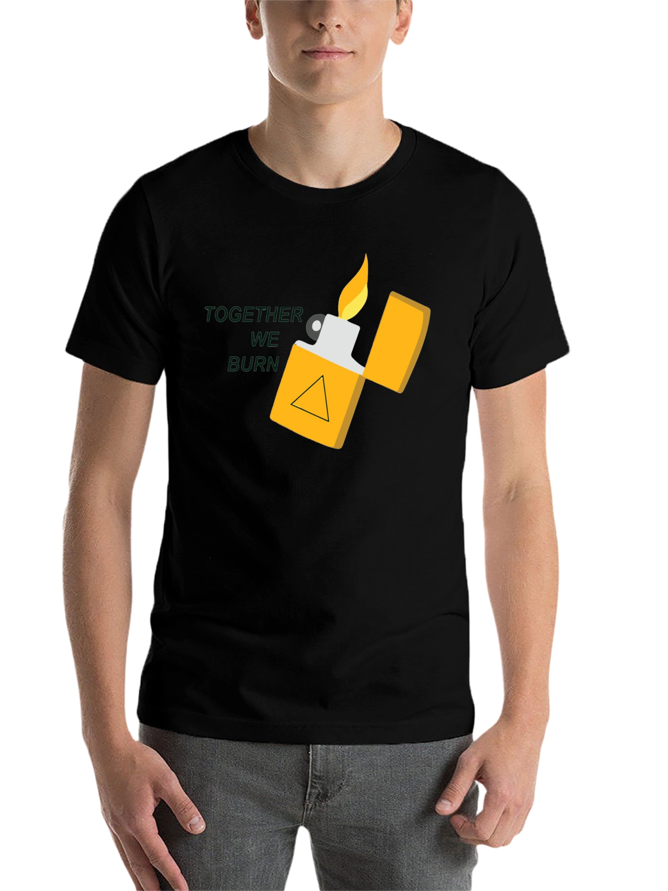 Black Lighter Graphic Tee - Together We Burn Shirt view 7