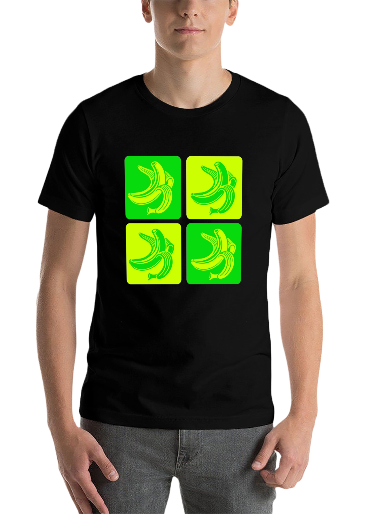Black Banana Pop Art Graphic T-Shirt view 7