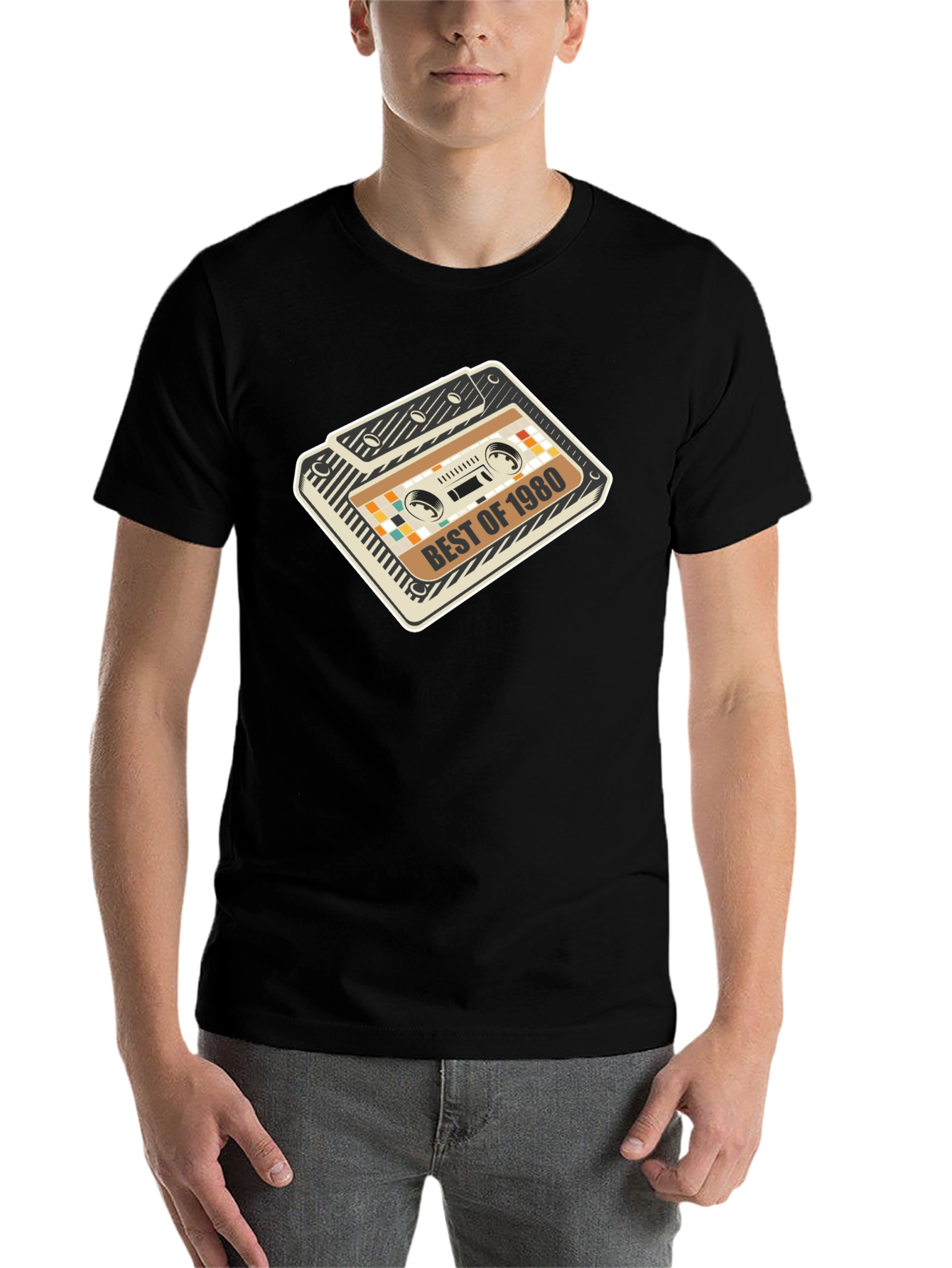 Black Best of 1980 Cassette Tape Graphic Tee view 7