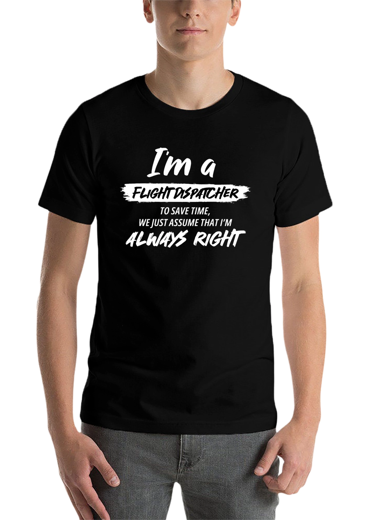 Black Flight Dispatcher T-Shirt - Always Right Novelty Tee view 7