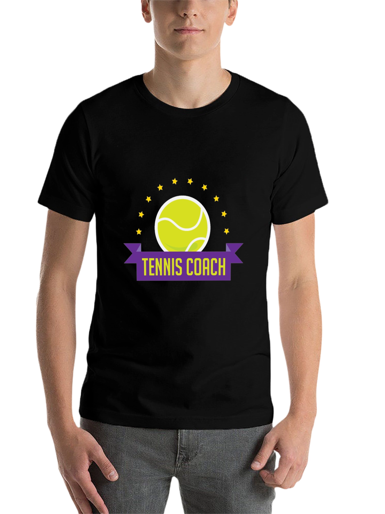 Black Tennis Coach Graphic Tee view 7