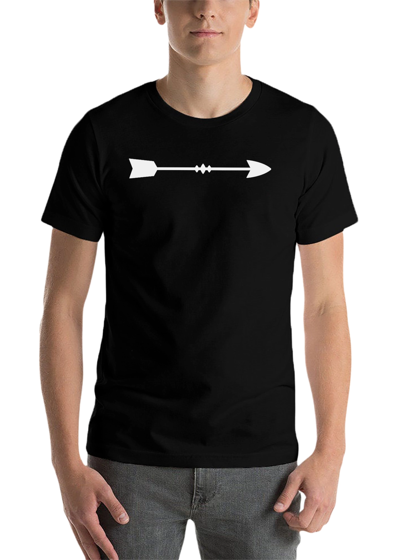 Black Men's Arrow Graphic Tee - Black view 7