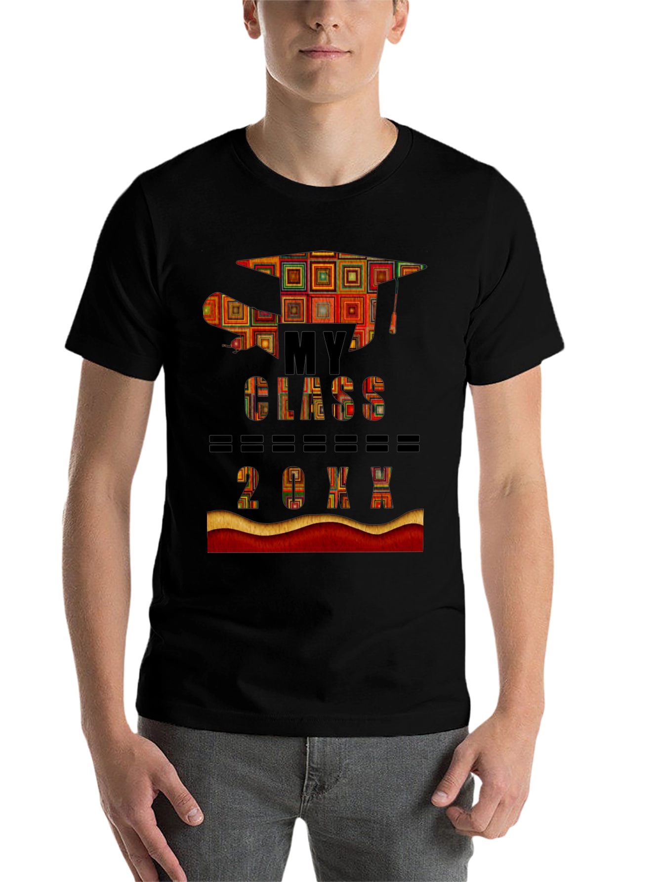 Black Graduation Class of 20XX T-Shirt view 7
