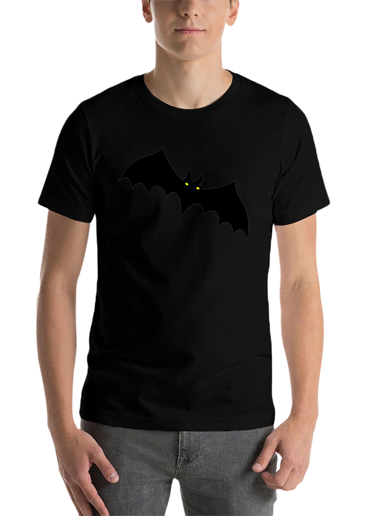 Black Bat Graphic Black T-Shirt - Halloween Style view 7