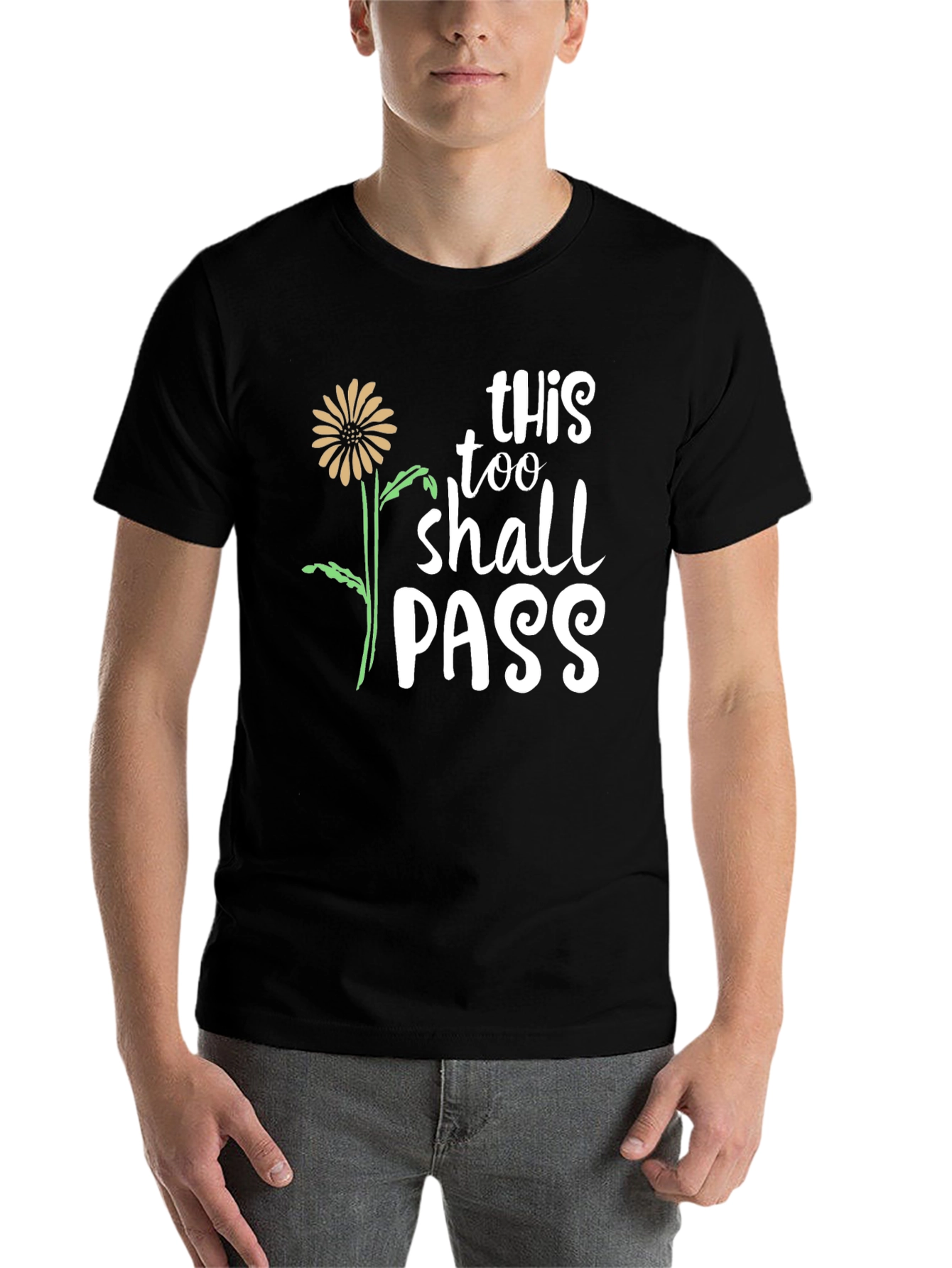 Black This Too Shall Pass Graphic Tee view 7