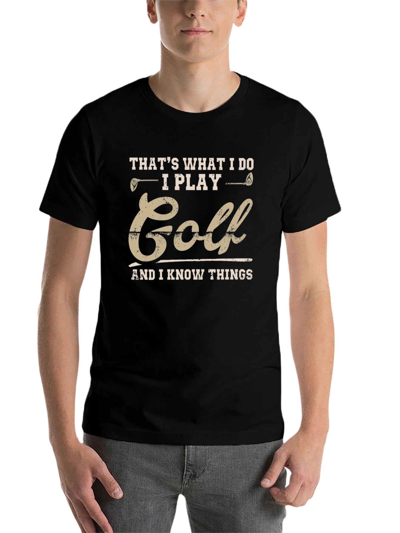 Black That's What I Do I Play Golf T-Shirt view 7
