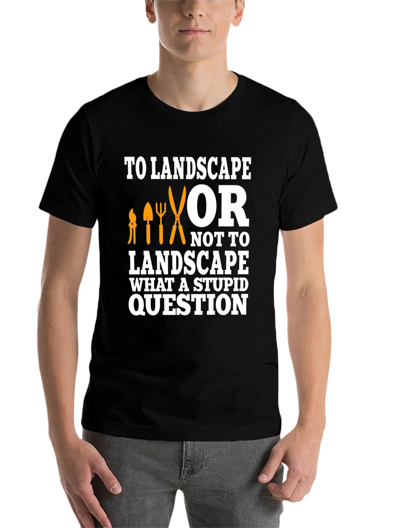 Black To Landscape T-Shirt - Gardener Humor view 7