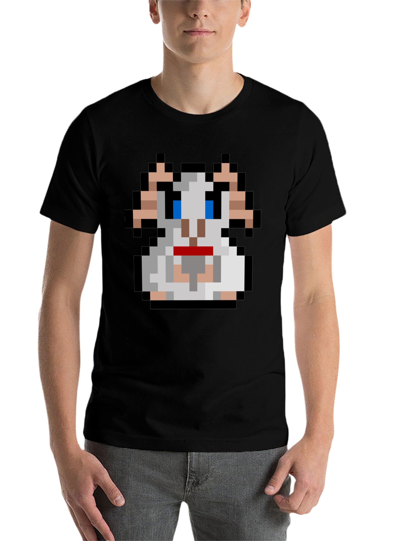 Black Pixel Goat T-Shirt - Retro Gaming Style view 7