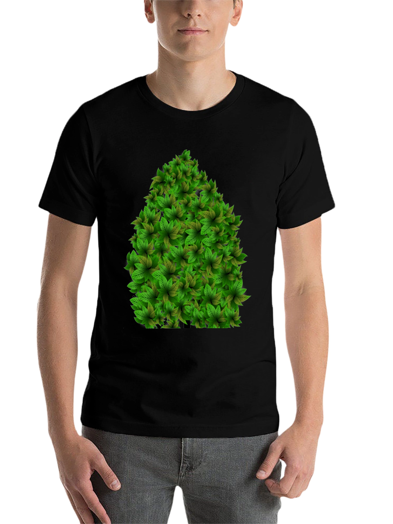 Black Leaf Tree Graphic Tee - Unique Nature Design view 7