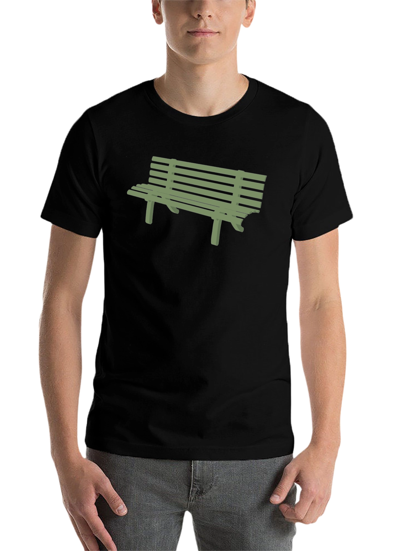 Black Bench Graphic Tee - Casual Comfort view 7