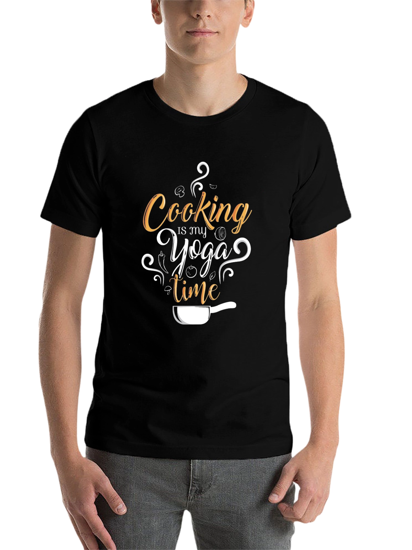 Black Cooking is My Yoga Time T-Shirt view 7