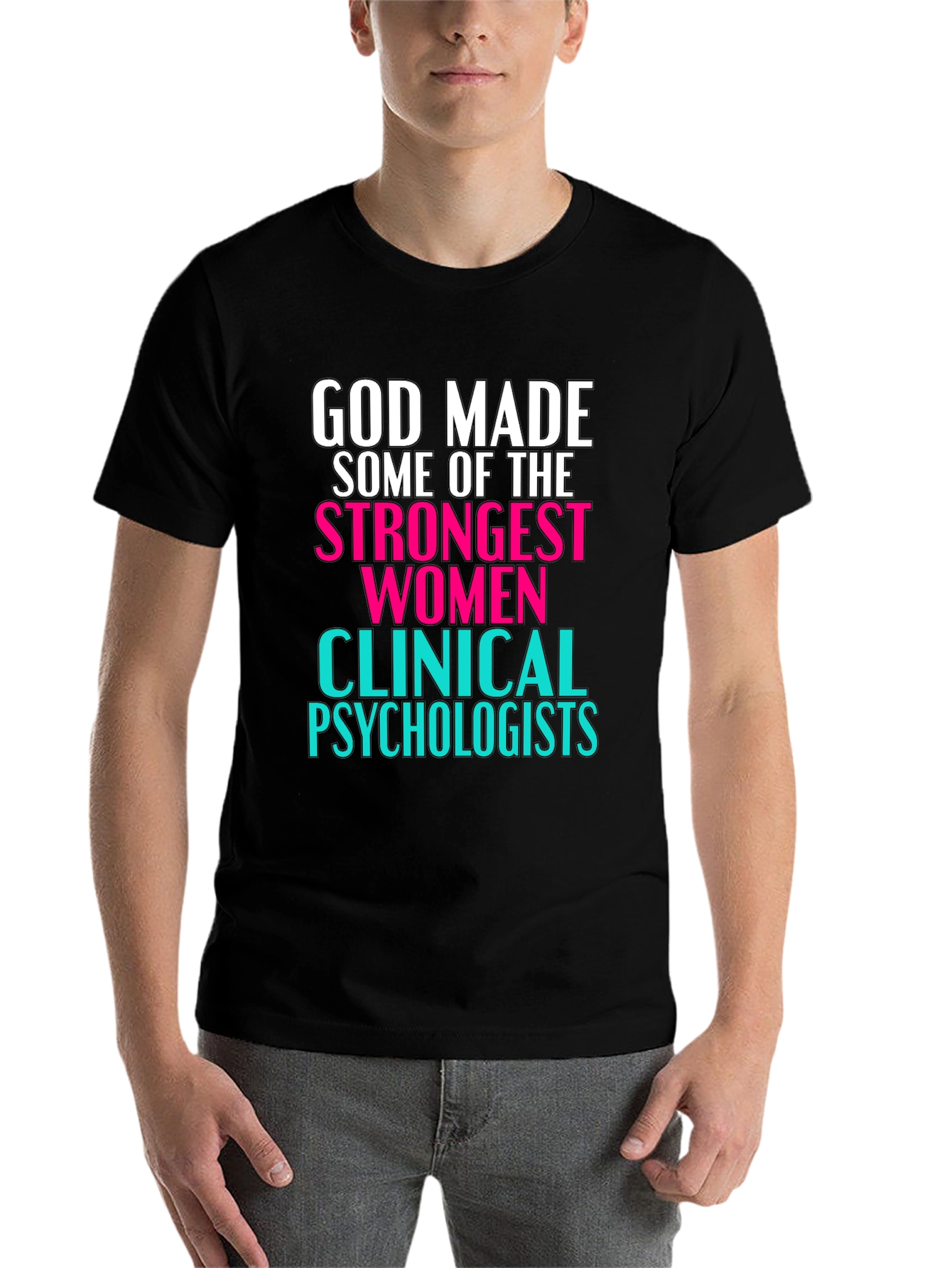 Black Strong Women Clinical Psychologist T-Shirt view 7