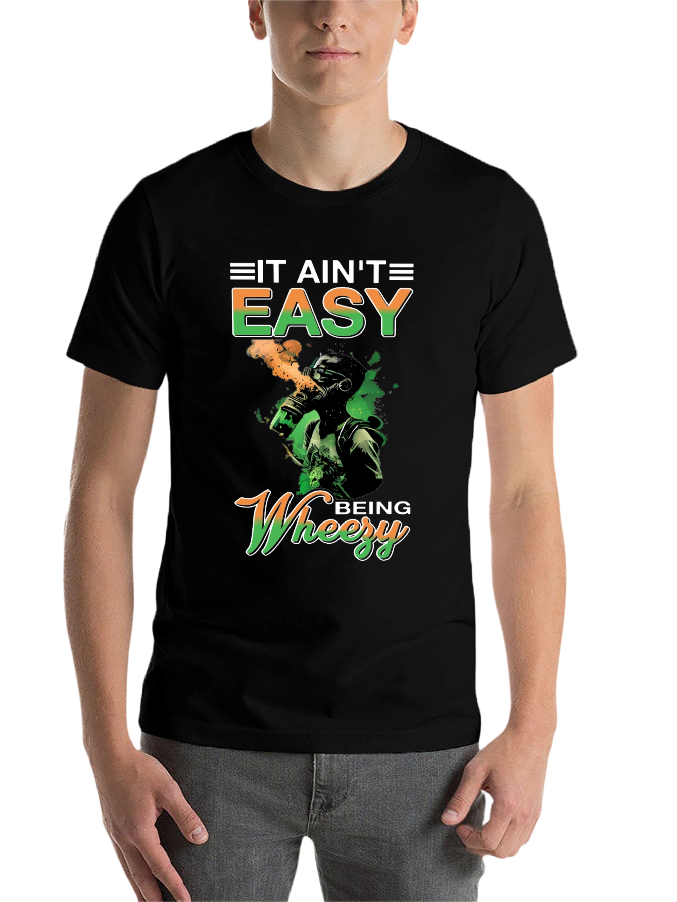Black It Ain't Easy Being Wheezy Graphic T-Shirt view 7
