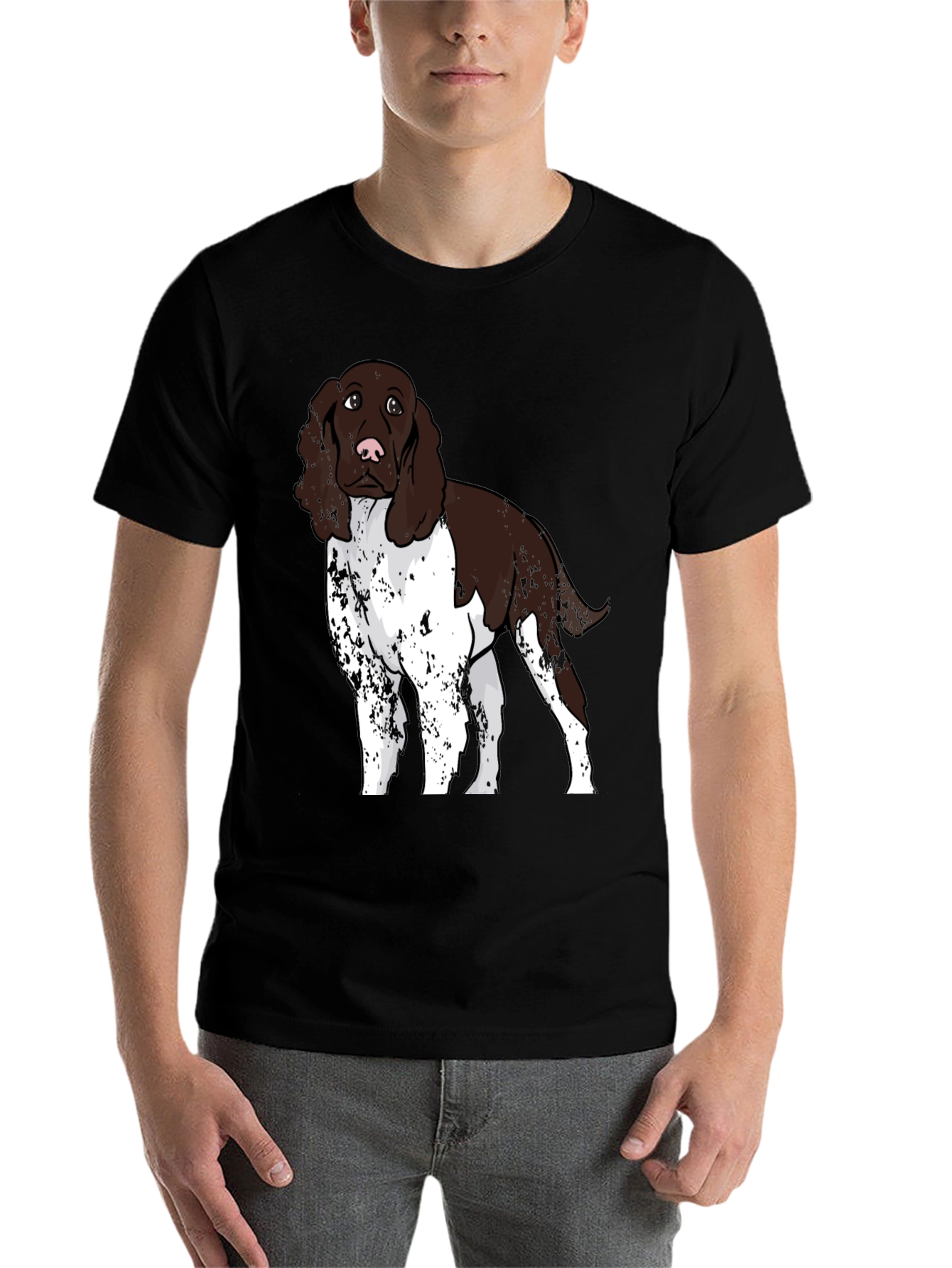 Black Dog Breed Graphic Tee - Black Cotton Blend view 7