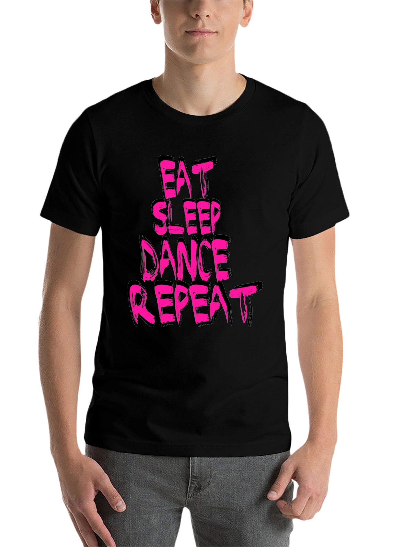 Black Eat Sleep Dance Repeat Graphic T-Shirt view 7