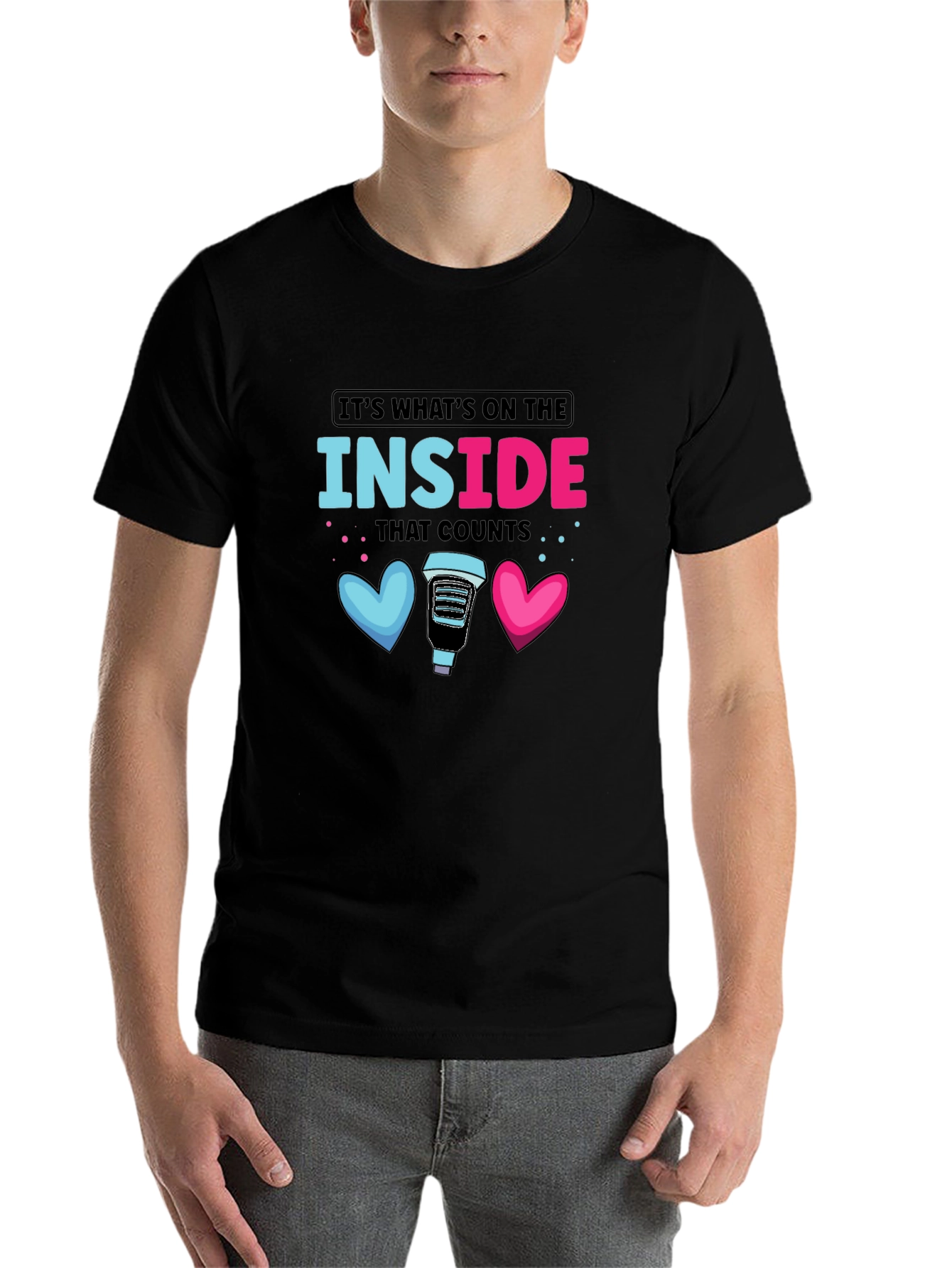 Black It's What's on the Inside T-Shirt view 7